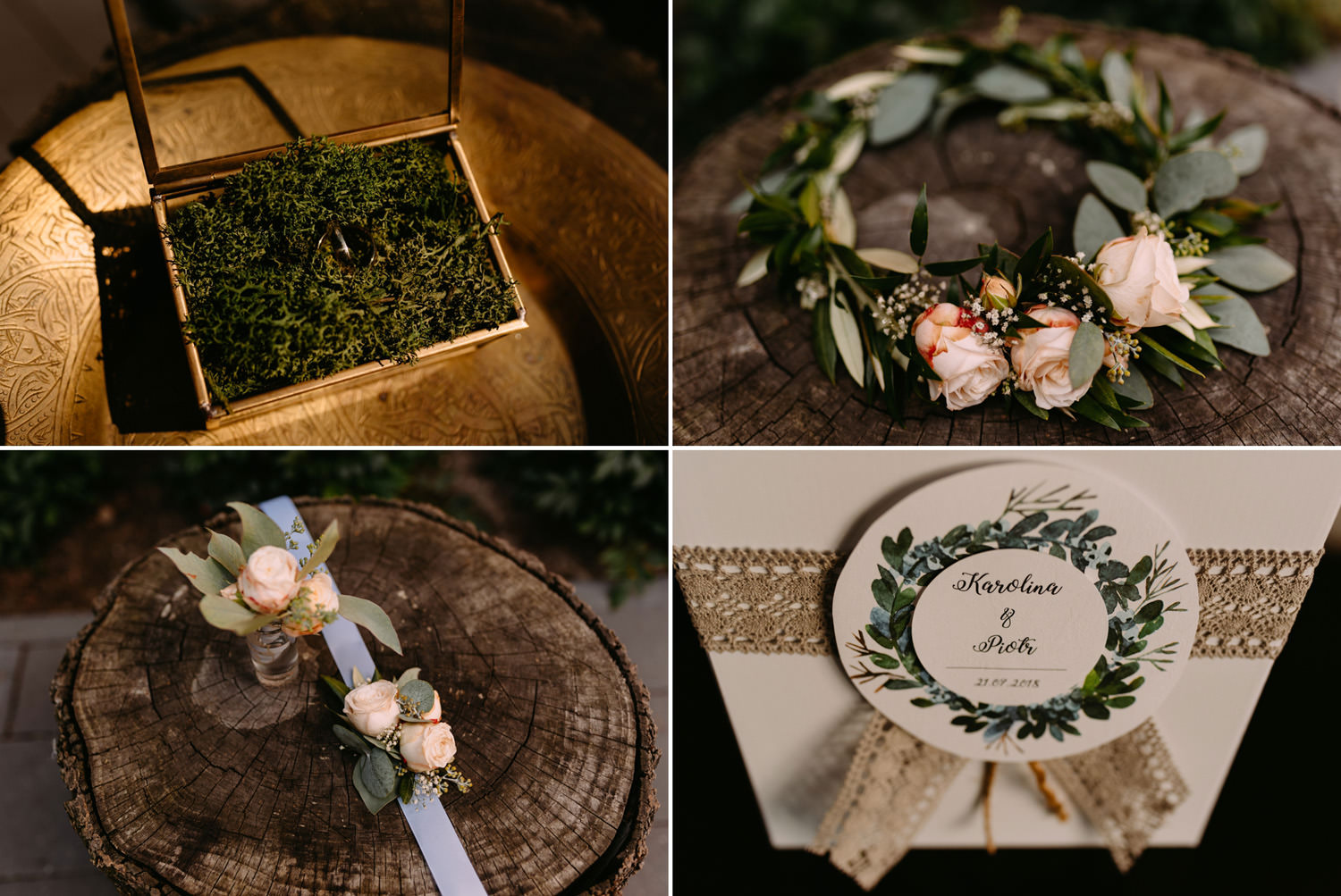 wesele pod warszawą- detale ślubne w stylu rustykalnym- Luke Sezeck Photographer