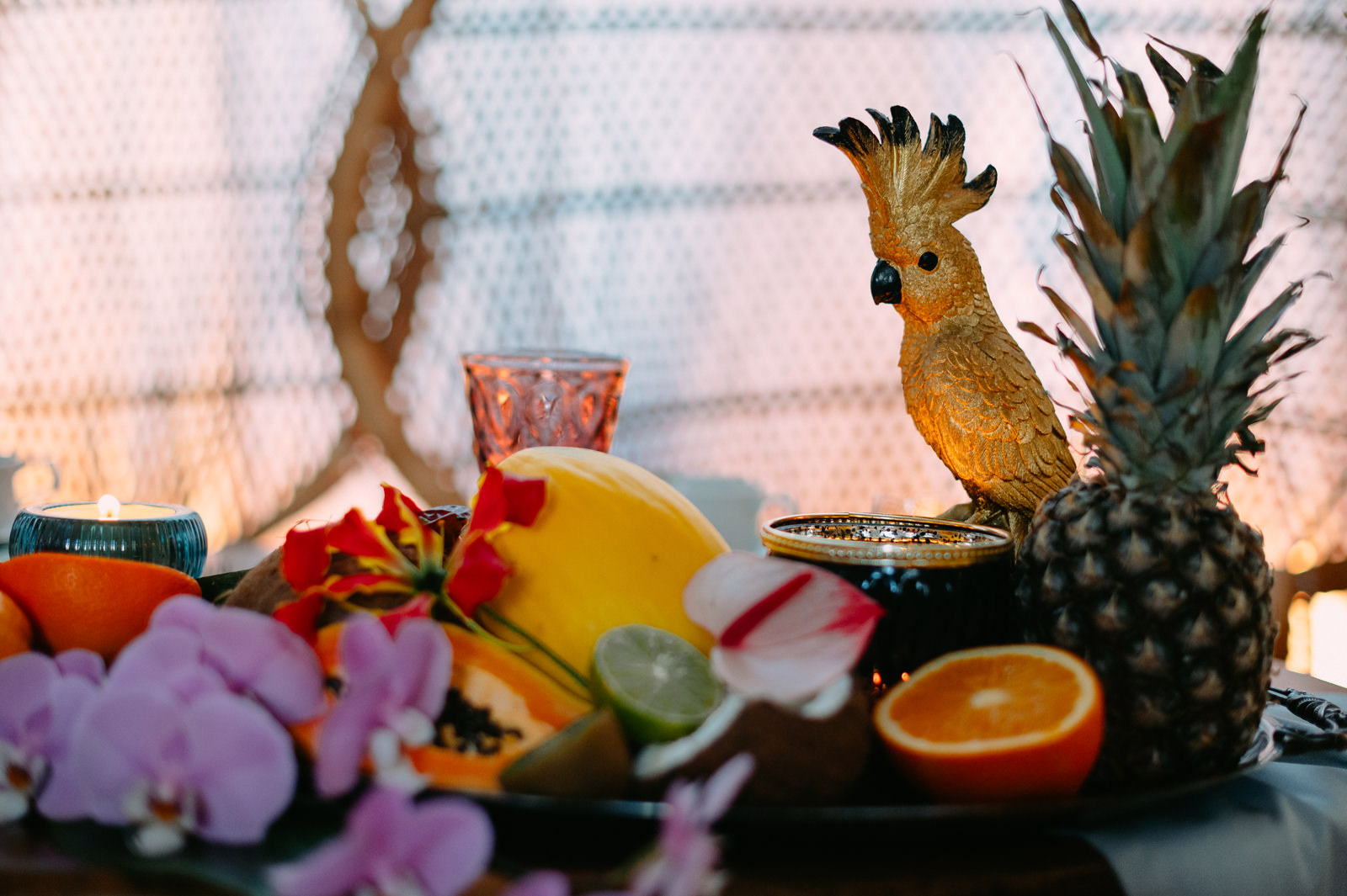 Dekoracje na wesele tropical boho- Reduta Banku Polskiego Warszawa
